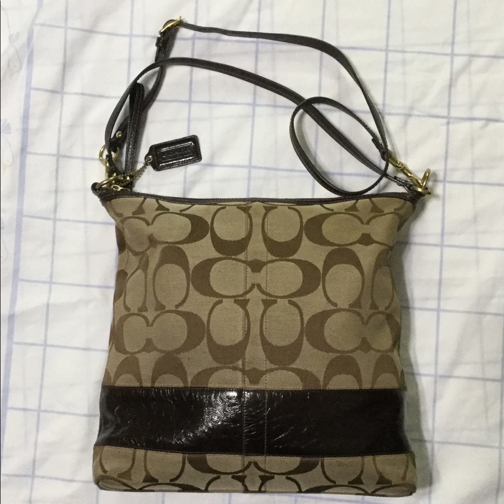 Coach purse/bag GUC dark and light brown